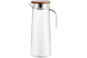 Acrylic Transparent Pitcher Heat Resistant Teapot Anti-fall Juice Jug Drinkware with Handle Water Bottle Party(1.6 L)
