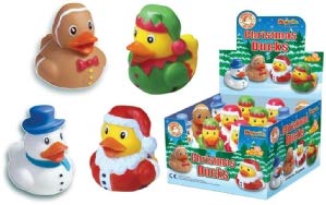12 X Christmas Rubber Bath Ducks