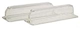 Deep Blue Professional ADB30000 2-Pack Plastic Glass Canopies Handles, Clear