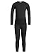 NEW 32 DEGREES Weatherproof Big Girl’s Base Layer Thermal Shirt Long Underwear Set. Size: Small. Color Black.thumb 1