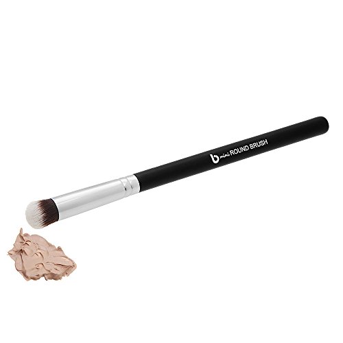 Mineral Powder Eyeshadow Makeup Brush - Small Mini Round Top Kabuki Synthetic Bristles, Smudge Eye Shadow, Best Smokey Eye Brush, Vegan Brochas Para Ojos - Thumbnail 4