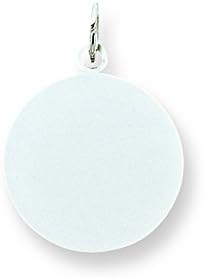 Sterling Silver Engravable Round Disc Charm