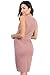 LaClef Womens Front Pleat Knee Length Midi Maternity Dress (X-Large, Mauve)