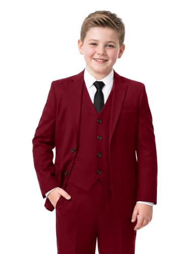 Boys Husky Suit Kids Burgundy Formal Outfit Tuxedo Size 12 for Big Boys at Amazon