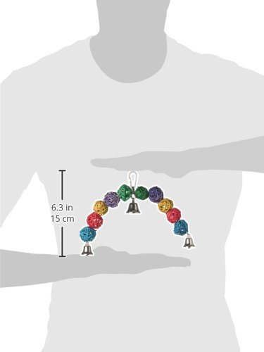 Super Bird Creations 7-1/2 by 7-1/2-Inch Vine Ball Arch Bird Toy, Small