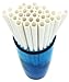 Ditch Plastic 100 Pack (4800-Case Avail) Paper Straws Biodegradable Made in USA Bulk Durable Compostable Drinking Straws Disposable Eco Friendly Straws Restaurant Grade FDA Food Safe (White)