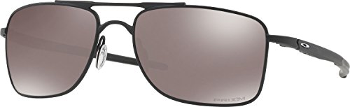 Oakley Men's Gauge 8 Polarized Iridium Rectangular Sunglasses, Matte Black, 62 mm