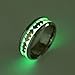 FeixingJewelry Glow in The Dark Gold Batman 316L Titanium Stainless Steel Silver Ring Band
