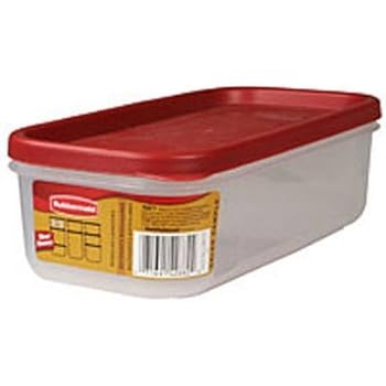 Rubbermaid - Dry Food Storage 5 Cup Clear Base w/Graduation Marks, Red Lid