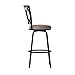 Roundhill Furniture Redico Adjustable Metal Barstool, Powder Coated Black