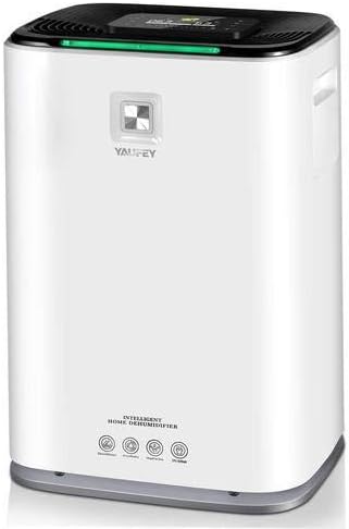 yaufey 70 Pint Dehumidifier and Air Purifier Combo with HEPA for Home Space up to 5000 Sq Ft, 9 Gallons/Day, Intelligent Touch Control, Auto Timing, Drain Hose and Wheel for Basements Bathroom Bedroom