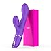 G-Spot Rabbit Waterproof Vibrator with Lifelike Texture for Women Clitoris Stimulation | Lyps Holly - Flexible Silicone Dildo Clit Dual Action Stimulator with 10 Powerful & Silent Vibration Patterns