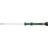 Wera 05118007001 Kraftform Micro 2035 Slotted Electronics Precision Screwdriver, 2mm Head, 100mm Blade Length, Black