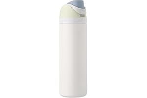 Owala Freesip Botella de agua de acero inoxidable con popote para deportes y viajes, libre de BPA, 24 oz, Iced Breeze
