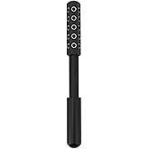 Betypura 30-Stone Facial Roller - Cooling Face & Neck Massager Tool for Skin Rejuvenation | 360° Contouring with Germanium Stones & Aircraft Aluminum | Portable 7.6" Beauty Roller - Black