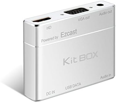 Kitbox S8-pro Screen Mirroring Ios Android AV Adapter USB HDMI TO Converter 1080P Screen Display Matchbox For Iphone IOS 8 /Android 5.0 Or About Devices (silver)