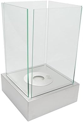 Hydro Bio Ethanol Fireplace Burner with Steel Bottom and Glass Cover | Tall Bio Ethanol Wall Fireplace