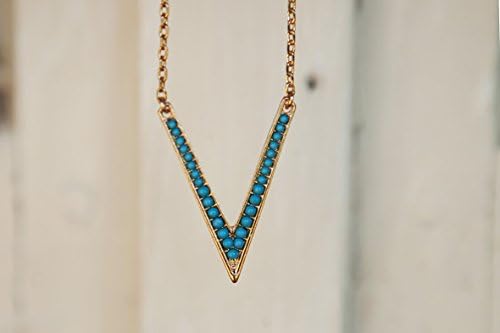 V necklace, Simple gold necklace, Gold long necklace, Gold dainty necklace, Long link necklace, Minimal gold necklace, Basic gold necklace