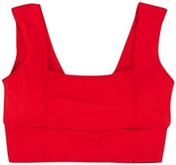 Women Solid Sport Bra Solid Red Running Yoga Bras Padded High Impact Workout
