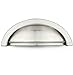 Satin Nickel Kitchen Cabinet Pulls - New 3 Inch Hole Center Bin Cup Drawer Handles - 10 Pack of Kitchen Cabinet Hardware
