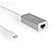 FOINNEX Aluminum Lightning to Ethernet Adapter for iPhone/iPad, iPhone/iPad to Ethernet Adapter Cable Connect The Lightning Bolt to Wired LAN Ethernet Internet Through via RJ45 Port - Silver