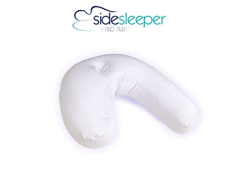 Side Sleeper Pro Air - Contour Body Pillow w/Micro Air Beads for Perfect Sleep Posture w/Ergonomic Fit for Neck Support, Shoulder, Back/Neck Pain Relief. Cool Firm Hypoallergenic Orthopedic Pillow