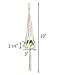 Mkono Mini Macrame Hanging Planter with Ceramic Flower Pot 19 Inch