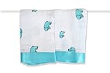aden + anais 2 Pack Muslin Issie Security Blanket, Declan - Elephant