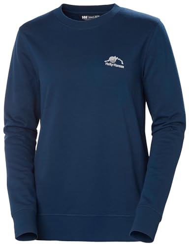 Helly Hansen Womens W Nord Graphic Sweatshirt, Ocean 2.0, XS