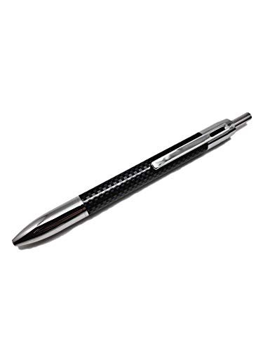 KenTaur Multi-Color Pen In One (Carbon Fiber) 5 In 1 Multifunction Pen with Black, Blue, Red, Green Ballpoint Pen and 0.7mm Mechanical Pencil - Uses D1 Refills