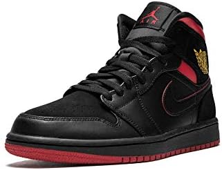 air jordan 1 mid black tour yellow gym red