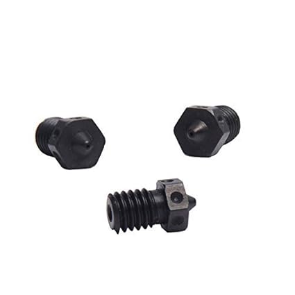 Amazon Com 4pcs Hardened Steel Nozzles V6 Nozzle 0 25 0 4 0 5 0 6mm For 1 75mm V6 Hotend Titan Aero Extruder Prusa I3 Mk3 3d Printer Printing Pei Peek Or Carbon Fiber Filament Use Industrial Scientific