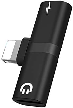 Headphone Jack Adaptor 2 in 1 Compatible Splitter Adapter for iPhone 7/7 Plus/8/8 Plus/X (10) / Xs/Xs Max/XR Headset Earphone Cables Call Charge Music Wire Control