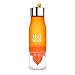 Scrub Non-slip Manual Juice Water Bottle,YJM 650ML Lemon Cup Bottle H2O Drink More Water Drinking Bike Bottle