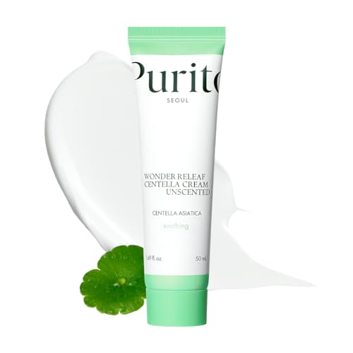 PURITO Centella Unscented Cream, Korean Centella, for All Skin Types, Soothing, Facial Cream for face, K-Beauty, Korean Skin Care, 50 ml 1.7 fl.oz