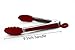 Kitchen Tongs Stainless Steel with Silicone Tips Non-Toxic Food Grade Non-Slip Handles Wide Non-Scratch Clam Shell Head for All Types of Food Heat Resistant to 480 Degrees by MERRY BIRD