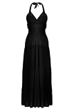 G2 Chic® Women's Smocked Solid Elegant Lace Cocktail Maxi Dress