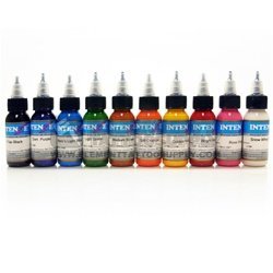 Intenze Monster Steel 10 Color Tattoo Ink Set 1oz