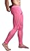 WUAMBO Men's Mesh Long Johns Slim Sexy Legging Tights Pink XL (Waist:32
