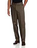 Savane Mens Big & Tall Wrinkle Free Flat Front Twill Pant, Shale, 48x30