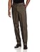 Savane Mens Big & Tall Wrinkle Free Flat Front Twill Pant, Shale, 48x30