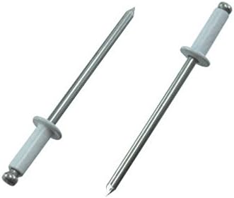 #44 (1/8" Dia.) White Aluminum Pop Rivets - Grip Range 3/16" to 1/4" (Pack of 500)