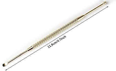LYNN CAPANZANO 1 Pc Double-ended Spiral Ear Pick Spoon Ear Wax Remover Cleaner Tool Anti-slip Handle Gold