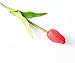 FatColo Artificial Mini Tulip Flowers, Stunning Real Touch PU Plastic Flowers for Wedding Home Room Hotel Party Event Decoration, Piece of 10 (Red)