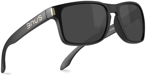 Bnus Polarized Sunglasses – Corning Glass Lenses, Italian TR-91 Frame, UV Protection For Men & Women