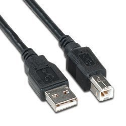 Consoletronic USB 2.0 High Speed Cable Printer Lead A to B BLACK 1m
