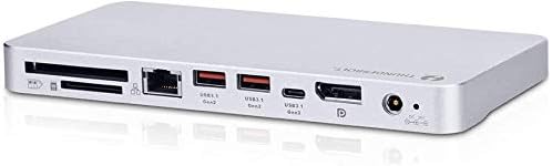 LXT Thunderbolt 3 Dock-60W Charging, Dual 4K@60Hz Display, 2X Thunderbolt 3 up to 40Gb/s, DP1.4, 4X USB 3.0 Ports, SD Card Slot, Gigabit Ethernet for MacOS and Windows Laptops (Black)
