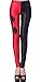 SlickBlue Harley Quinn Print Ankle Length Leggings - Red/Black, M - L - XL