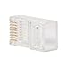 Postta RJ45 CAT5 CAT5E CAT6 Connector 8P8C UTP Gold Plated Ethernet Crystal Head 100 Pieces