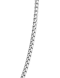 Dubai Collections - Cadena redonda de oro blanco de 14 quilates de 0.118 in con cierre de mosquetón (22,00)